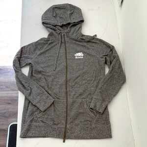 Roots Gender Neutral Organic Cotton Heathered Zip-Up Hoodie
